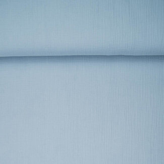 De Stoffenkamer Double Gauze Tetra Light Blue