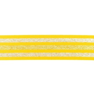 De Stoffenkamer Taille Elastiek 40mm Yellow  Stripes