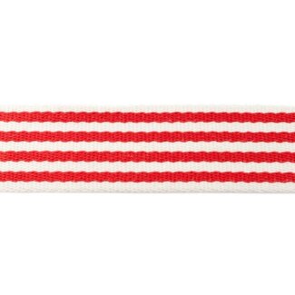 De Stoffenkamer Tassenband Stripes Red