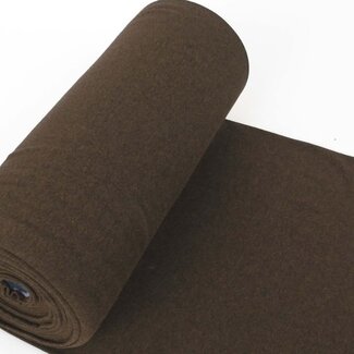 De Stoffenkamer Boordstof 75cm Black Melange BROWN