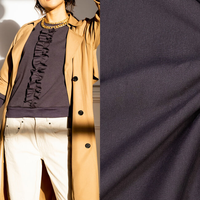 Fibre Mood Boordstof Mabel - Antraciet