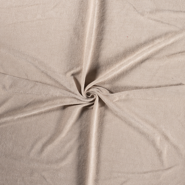 De Stoffenkamer Rekbare badstof - spons beige