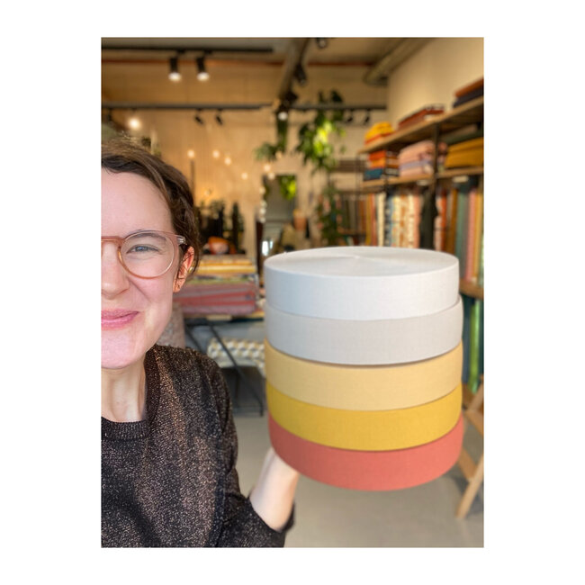 De Stoffenkamer Taille Elastiek 40mm - camel