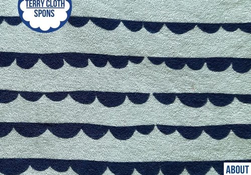 About Blue Fabrics Spons - Dotty Stripes