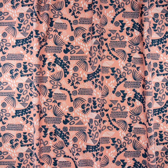 Cotton + Steel Cotton Homestead - Peach Shapes