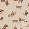 Family Fabrics Tricot Soft Sand - Lions