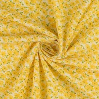 Seersucker Cotton - yellow flowers