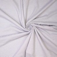 Cotton Mini Stripes White // Blue