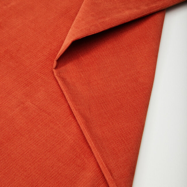 MeterMeter Organic Needlecord babyrib NAYA - Pumpkin