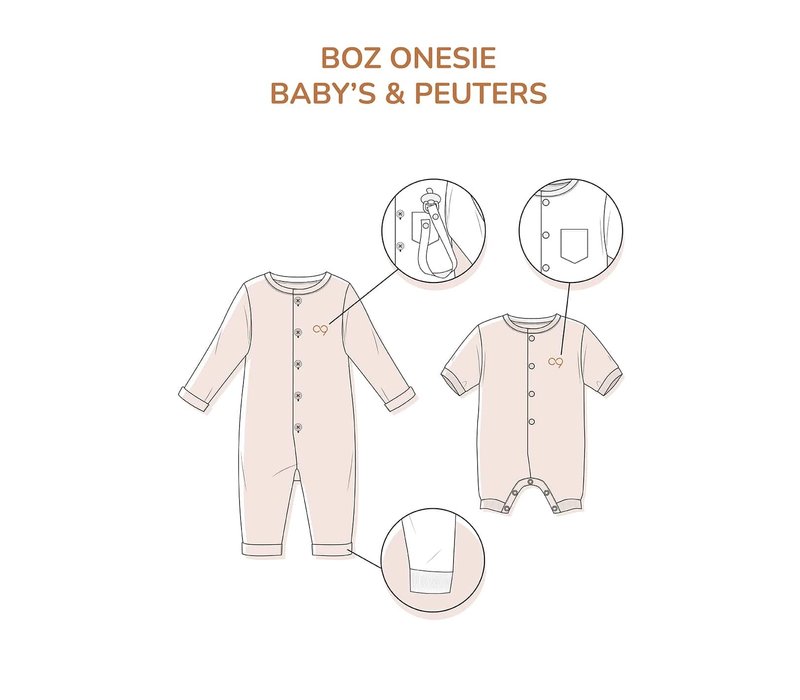 ZONEN 09 - DIGITALE PATRONEN BABY (50 - 92) PDF BOZ - onesie