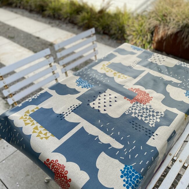 Kokka Gelamineerde katoen - linnen mix multi KOKKA