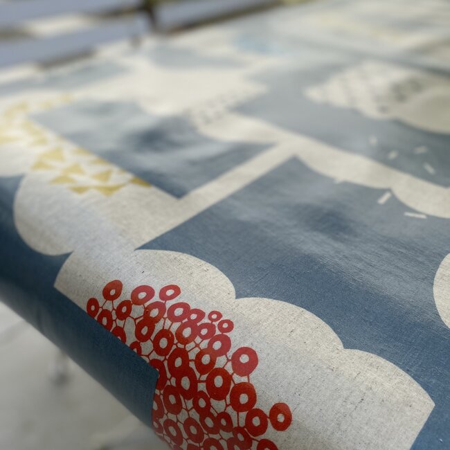 Kokka Gelamineerde katoen - linnen mix multi KOKKA