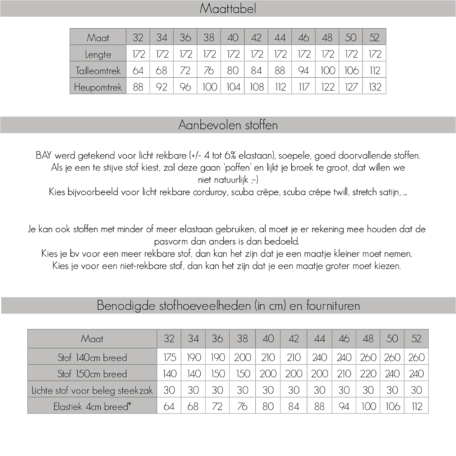 Bel’Etoile Bay broek dames & tieners