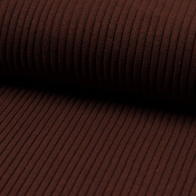 De Stoffenkamer Boordstof Heavy Rib terra melange