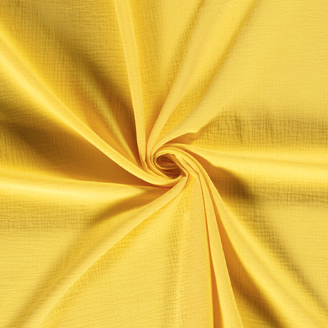 De Stoffenkamer Double Gauze Tetra Licht Geel