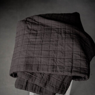 merchant&mills Jacquard Cotton Quilt - Black Squares