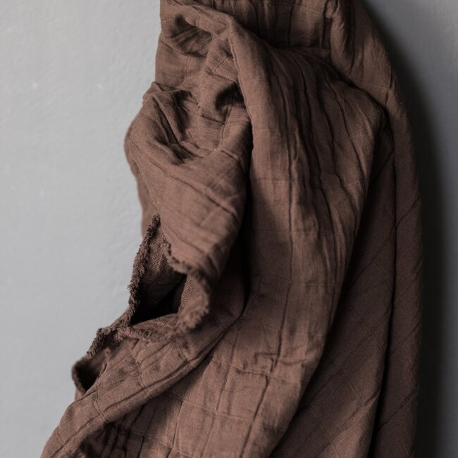 merchant&mills Jacquard Cotton Quilt - Land Brown Squares