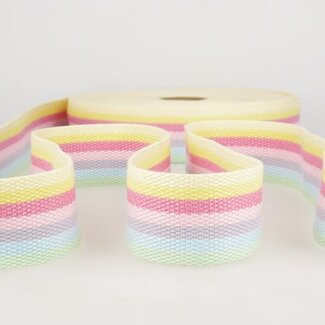 De Stoffenkamer Tassenband Stripes rainbow