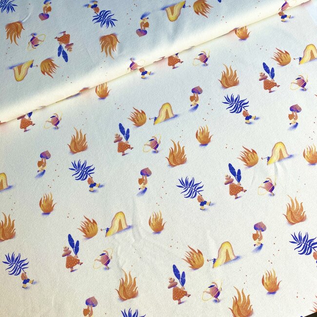 Capsule Fabrics French Terry - Abstract - Fire Dancers