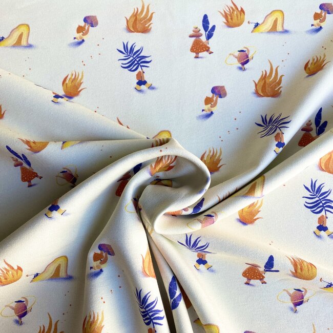 Capsule Fabrics French Terry - Abstract - Fire Dancers