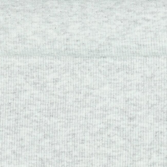 De Stoffenkamer Boordstof Light Rib light grey melange 70cm