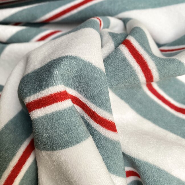 Capsule Fabrics Rekbare badstof - spons workout stripes