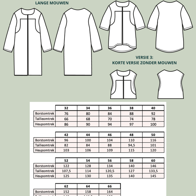 Patroon Justine vest dames