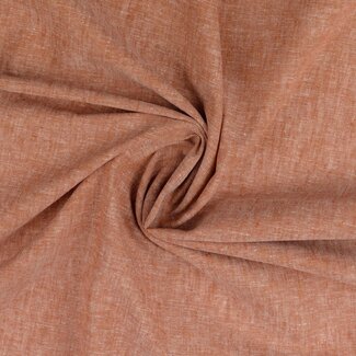 De Stoffenkamer Washed Linen Melange Rust