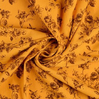 Printed Cotton Vintage Mustard