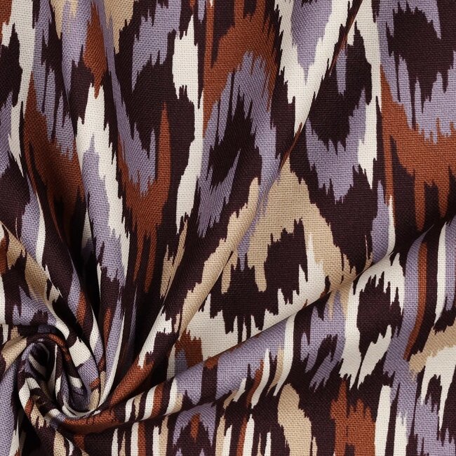 De Stoffenkamer Stevige katoen  Abstract Purple