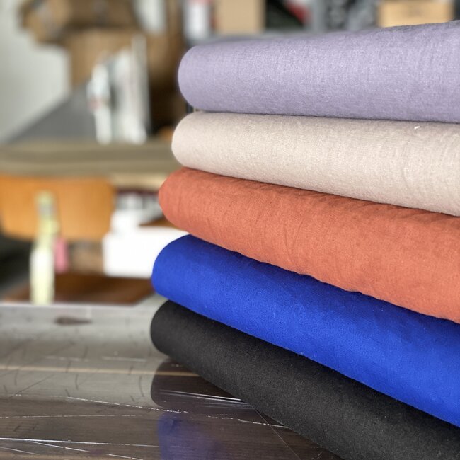 De Stoffenkamer Washed Linen soft touch -  lilac