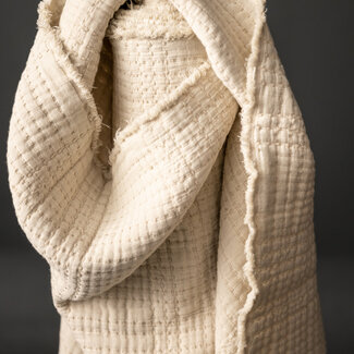 merchant&mills Jacquard Cotton Quilt - Soft Stitch Ecru