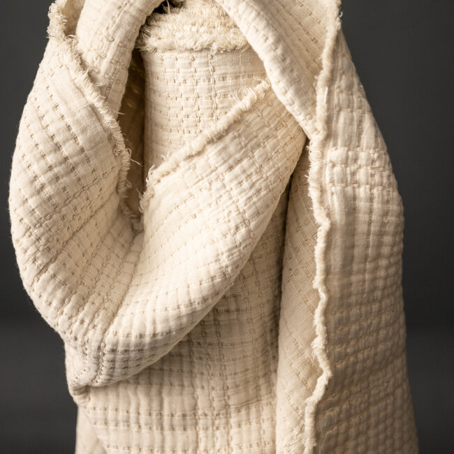 merchant&mills Jacquard Cotton Quilt - Soft Stitch Ecru