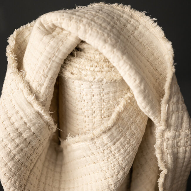 merchant&mills Jacquard Cotton Quilt - Soft Stitch Ecru