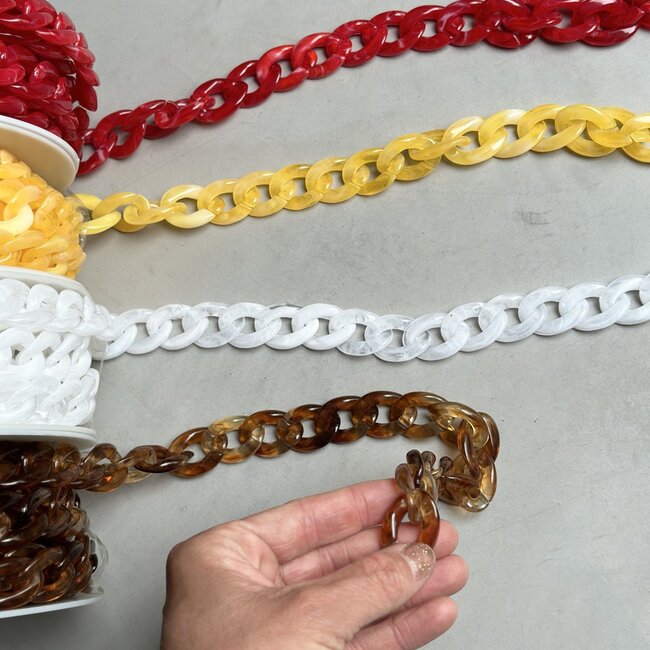 De Stoffenkamer Schakel ketting plastic - sun