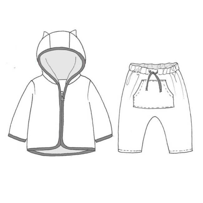 Katia Patroon Broekje plus sweater 1-12maand