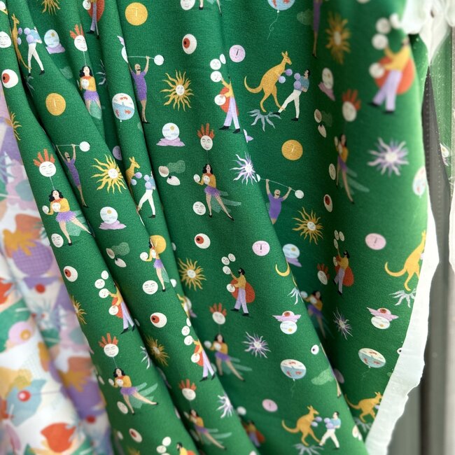 Capsule Fabrics French Terry - Spade Green Strong Man