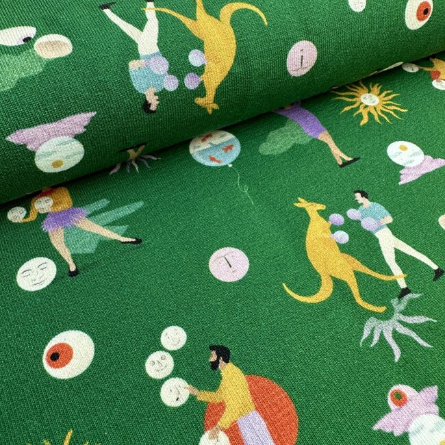 Capsule Fabrics French Terry - Spade Green Strong Man