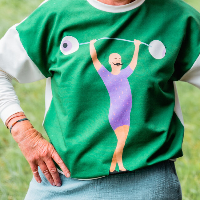 Capsule Fabrics Paneel French Terry - Strong Man