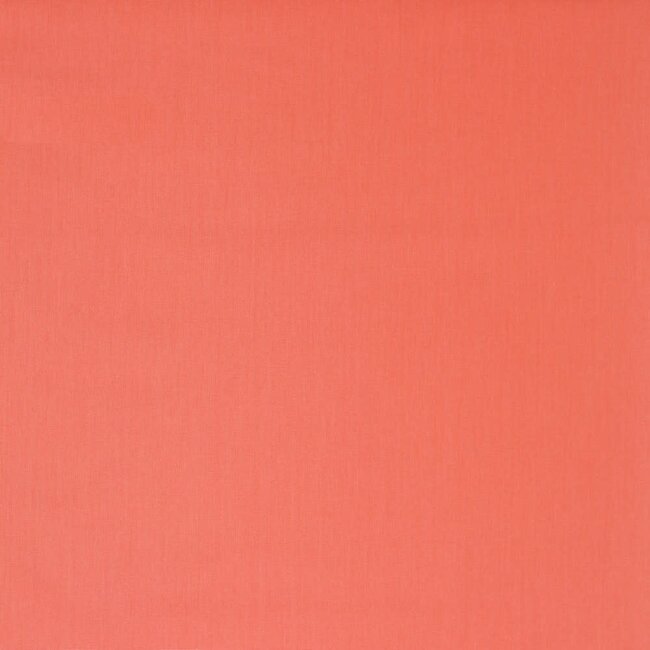 De Stoffenkamer Effen katoen koraalroze