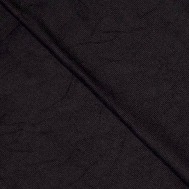 Double Brushed Rib tricot - black