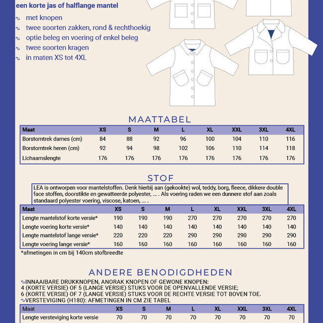 WISJ Patroon Lea jas UNISEX