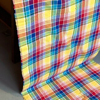 De Stoffenkamer Cotton Poplin - Summer checks yellow tones