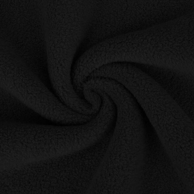 De Stoffenkamer Cotton Fleece Sheepskin - black