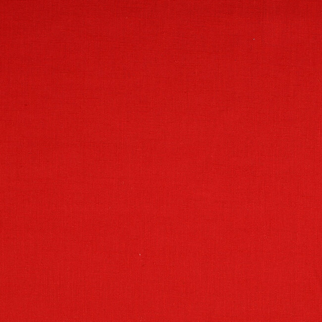 De Stoffenkamer Washed Linen uni - bright red