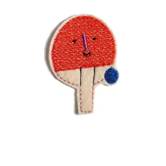 Halfbird Strijkapplicatie ping pong palletje