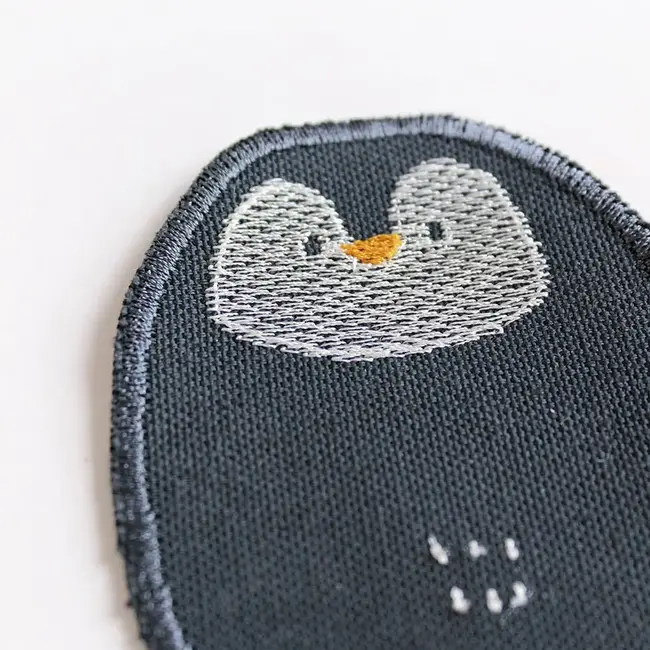 Halfbird Knie patch strijkapplicatie pinguin