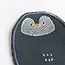 Halfbird Knie patch strijkapplicatie pinguin
