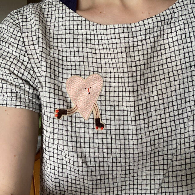 Halfbird Strijkapplicatie rolling heart