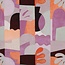 De Stoffenkamer Canvas cotton abstract shapes lilac